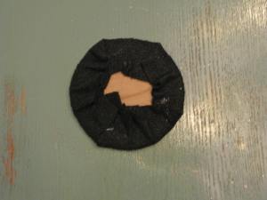 This is the underside of the brim once it was covered with the felt.